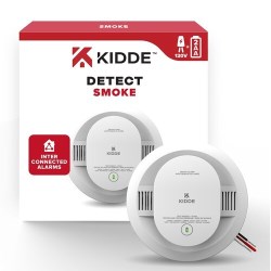 DETECT Smoke Alarm, Hardwired with 2 AA Battery, 120V, 1